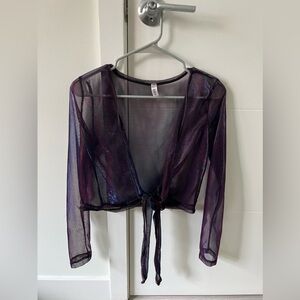 two piece iridescent swim cover up